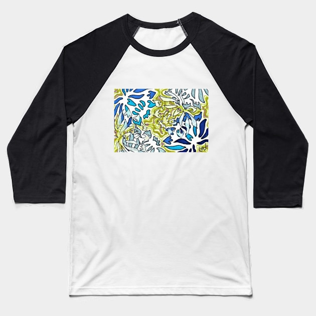 Water Flowers Baseball T-Shirt by CAutumnTrapp